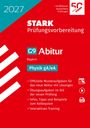 2027, STARK Prüfungsvorbereitung, G9 Abitur Bayern, Physik gA/eA. Roter Hintergrund, diagonal blau.