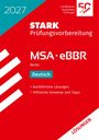 2027, Stark Prüfungen, MSA eBBR Berlin Deutsch, LÖSUNGEN. Rotes Cover mit weißen und türkisfarbenen Elementen.