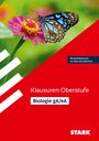 „Klausuren Oberstufe“, „Biologie gA/eA“. Ein Schmetterling sitzt auf einer pinken Blume vor grünem Hintergrund.