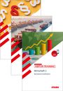 "Abitur-Training Wirtschaft 2: Betriebswirtschaftslehre" und "Gut erklärt! Lern-Videos". Farbige Diagramme und Weltkarte.