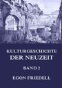 "Kulturgeschichte der Neuzeit, Band 2, Egon Friedell" steht auf einem antik anmutenden Architektur-Illustration.