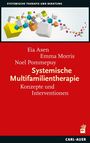 Oben: "Systemische Therapie und Beratung". Mitte: "Eia Asen, Emma Morris, Noel Pommepuy". Unten: "Carl-Auer". Bunte, schwebende Würfel.