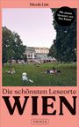 Titel: "Die schönsten Leseorte WIEN". Mit Vorwort von Vea Kaiser. Ein Park mit liegenden Menschen zur Entspannung.