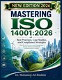 "New Edition 2026: Mastering ISO 14001:2026, Best Practices. Illustration: Erde, Skyline, Windräder, Blätter, Symbole links."
