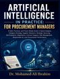 "Artificial Intelligence in Practice: For Procurement Managers" und der Name "Dr. Mohamed-Ali Ibrahim" sind prominent. Eine Illustration zeigt ein digitales Profil mit AI-Symbol, Grafiken und wirtschaftlichen Icons.