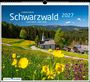 "Schwarzwald 2027" oben, darunter Landschaft mit Wiese, Blumen, Kirche, Häusern, Wäldern und Bergen im Hintergrund.