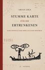 Titel: "Stumme Karte für die Ertrunkenen". Illustration eines Boots mit Figuren und Koordinaten.