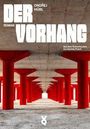 "DER VORHANG", Roman von Ondřej Hüb. Übersetzt von Daniela Pusch. Rote Säulen in einem Betonraum.