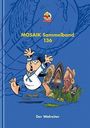 Text: "MOSAIK Sammelband 136", "Der Walreiter". Illustration: Eine Figur in Panik vor Masken auf einem blauen Hintergrund.