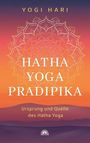 HATHA YOGA PRADIPIKA - Ursprung und Quelle des Hatha Yoga. Farbverlauf von violett zu orange mit Mandala und Logo unten.