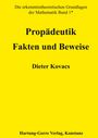 Dieter Kovacs: Propädeutik, Buch