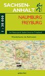SACHSEN-ANHALT, NAUMBURG FREYBURG, Naturpark Saale-Unstrut-Triasland, Wanderkarte mit Radrouten, Maßstab 1:30000.