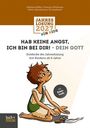 "Jahreslosung 2027 für Kids", "Hab keine Angst, ich bin bei dir! - Dein Gott", Illustration eines sitzenden Kindes.