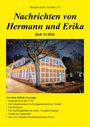 Gelbes Cover, Text "Nachrichten von Hermann und Erika", Bild eines Fachwerkhauses bei Nacht mit Baum im Vordergrund.
