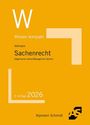 "Wissen kompakt. Veltmann Sachenrecht. 8. Auflage 2025. Alpmann Schmidt. Gelber Hintergrund mit weißen und schwarzen Elementen."