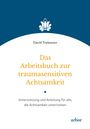 Text: "David Treleaven. Das Arbeitsbuch zur traumasensitiven Achtsamkeit. Unterstützung und Anleitung für alle, die Achtsamkeit unterrichten. arbor." Oberer Bereich blau mit weißem Logo einer stilisierten Blume.