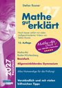 Titel: "Mathe gut erklärt". 13. Auflage. Mathe-Abi Baden-Württemberg, Basisfach. Gestaltung in Blau und Gelb.