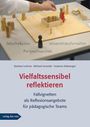 "Vielfaltssensibel reflektieren: Fallvignetten für pädagogische Teams." Oben Figuren auf einem Spielbrett, Begriffe sind sichtbar.