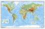: Weltkarte physisch - Wandkarte laminiert, KRT