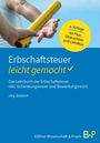 Erbschaftsteuer leicht gemacht, 4. Auflage, Jörg Drobeck. Zwei Hände halten einen goldenen Stab, blauer Hintergrund.