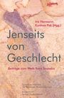 Titel: Jenseits von Geschlecht. Beige-tonige abstrakte Illustration.
