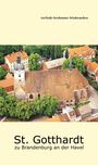 "St. Gotthardt zu Brandenburg an der Havel" von Gerlinde Strohmaier-Wiederanders. Aquarellierte Luftaufnahme einer Kirche.