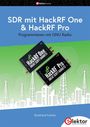 „SDR mit HackRF One & HackRF Pro. Programmieren mit GNU Radio.“ Zwei Geräte vor einer Skyline und Funkmasten.
