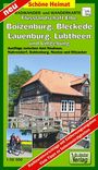 : Radwander- und Wanderkarte Flusslandschaft Elbe, Boizenburg/Elbe, Bleckede, Dahlenburg und Umgebung, KRT
