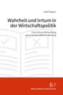 „Wahrheit und Irrtum in der Wirtschaftspolitik“ von Adolf Wagner, über Buchikon, rot-weißer Hintergrund, Logo „EWP“.