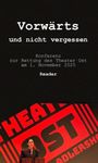 "Vorwärts und nicht vergessen. Konferenz zur Rettung des Theater Ost am 1. November 2025. Reader." Eine Person am Rednerpult.