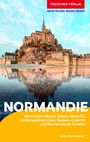 Titel: "Normandie". Zusatz: "Mont-Saint-Michel, Rouen...". Oben ein Schloss auf einem Hügel, Himmel im Hintergrund.