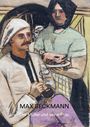 "MAX BECKMANN. Der Müller und seine Frau." Eine expressive Malerei mit zwei Personen: links ein Mann mit Mütze, rechts eine Frau.