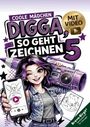 "Coole Mädchen DIGGA, so geht Zeichnen 5" und "Bravo Birgit® Zeichenbücher für Teenager". Illustration eines Mädchens mit Smartphone und Boombox.