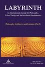 Titel: LABYRINTH. Untertitel: An International Journal for Philosophy, Value Theory and Sociocultural Hermeneutics. Untere Hälfte zeigt ein Bodenlabyrinth.