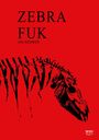"ZEBRA FUK" über "Jan Böhmer" auf rotem Hintergrund. Links unten stilisierte Zebra-Illustration in Schwarz. Oben Logo.