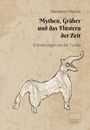 Titel: "Mythen, Gräber und das Flüstern der Zeit". Illustration eines stilisierten Pferdes.