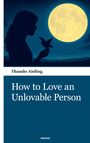 "How to Love an Unlovable Person", Thando Aisling. Silhouette einer Frau mit Origamitaube vor Vollmond.