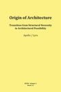 "Origin of Architecture: Transition from Structural Necessity to Architectural Possibility. Apollo / Lyra. RTFM · Volume 2 Book 2.5." Text auf gelbem Hintergrund.