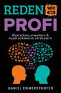 "Reden wie ein Profi: Wortschatz erweitern & Ausdrucksweise verbessern. Zwei Köpfe voller Symbole aus verschiedenen Themen."