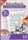 Rätselbuch Logical, 54 illustrierte Logicals. Rätsel fürs Auge. Tabelle mit Namen und Eigenschaften, Zeichnung von Menschen.