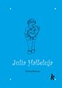 Text: „Julia Halleluja“, „Selina Krause“. Illustration: Kind mit Teddy auf blauem Hintergrund, kleine weiße Punkte.