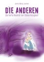 „Janita-Marja Juvonen. DIE ANDEREN: die harte Realität der Obdachlosigkeit.“ Eine Illustration einer Frau in Violetttönen.