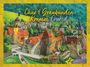 „Chur & Graubünden Krumm Crooked“, Rudolf Stüssi. Illustration: Bunte, verzerrte Stadtansicht mit historischen Gebäuden.