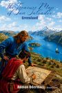 "The Treasure Map of San Salvador", "Greenland", "Roman Odermatt". Zwei Männer studieren eine Karte über einer nordischen Landschaft.