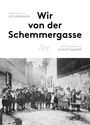 „Miniaturen von Ute Wegmann. Wir von der Schemmertgasse. Zu Fotografien von August Sander.“ Logo: Peridot. Gruppenfoto von Kindern in einer engen Gasse.