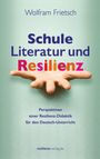 „Schule Literatur und Resilienz“ steht auf einem grünen Hintergrund. Eine Hand streckt sich nach vorne aus.