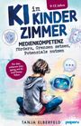 "KI im Kinderzimmer. Medienkompetenz fördern, Grenzen setzen, Potenziale nutzen. Für 9–12 Jahre."  
Ein Kind mit Tablet und lächelndem Roboter.