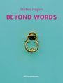„Stefan Hagen, BEYOND WORDS, edition:behmann“. Ein goldener Türklopfer auf blauem Hintergrund.