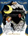 „Die verheiratete Meermaid“, altes Märchen neu erzählt, No 13, Illustration einer Meermaid und Robbe unter einem Mond.