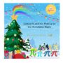 "Little Pi and his Family in the Christmas Magic. VikiSturmfield. Weihnachtsbaum, Geschenke, lachende Pi-Zeichen, Schnee."